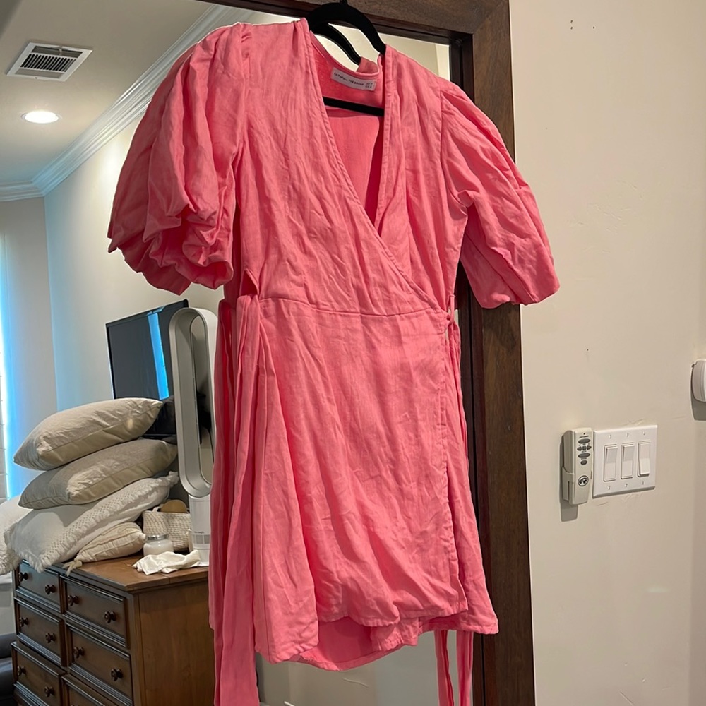 Faithful the Brand Pink Wrap Dress